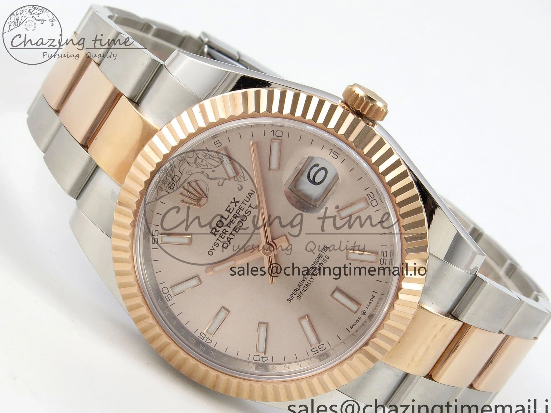0127 Sporty DateJust 41 126331 SS RG ARF 1:1 Best Edition RG Stick Dial on Oyster Bracelet SH3235 (Weighted) 197